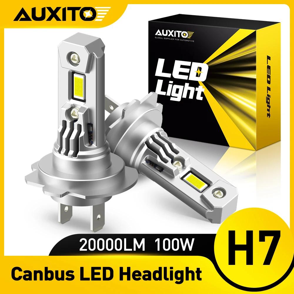 AUXITO 2X 12V LED Ʈ,  , H7 ͺ LED  360 CSP, Ÿ ڷѶ ȥ   ƿ, 100W 20000LM